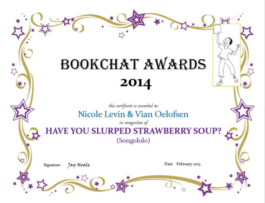 Bookchat Awards 2014 Certificate